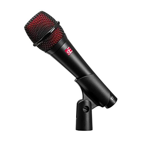 SE Electronics V7 BLACK Studio Grade Handheld Supercardioid Microphone with Shock Mount (Black) - Image 4