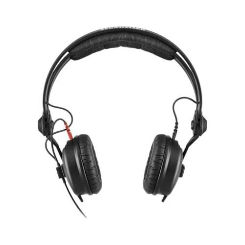 Liquid Audio Sennheiser HD25 Plus On-Ear Monitor Headphones, Black Bundle w/Pig Hog PHX14-25 1/4" Headphone Extension Cable Polishing Cloth - Image 2