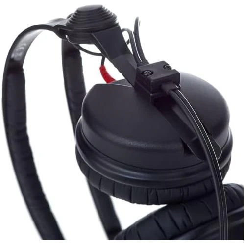 Liquid Audio Sennheiser HD25 Plus On-Ear Monitor Headphones, Black Bundle w/Pig Hog PHX14-25 1/4" Headphone Extension Cable Polishing Cloth - Image 5