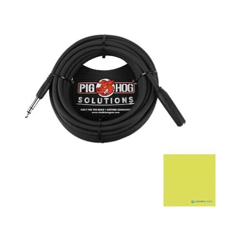 Liquid Audio Sennheiser HD25 Plus On-Ear Monitor Headphones, Black Bundle w/Pig Hog PHX14-25 1/4" Headphone Extension Cable Polishing Cloth - Image 6
