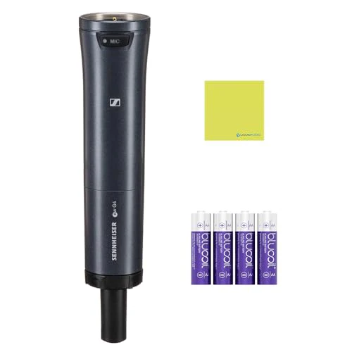 Sennheiser Pro Audio Handheld Transmitter with Mute Switch Bundle with 4x AA Batteries & Polishing Cloth – SKM 100 G4-S-A1, Reliable UHF Transmission, Rugged Metal Housing, Clear Sound - Image 7