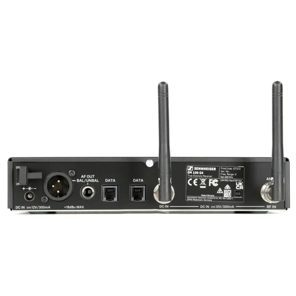 Sennheiser Pro Audio Rackmount True Diversity Receiver (509654) Bundle with 10ft Pig Hog XLR Microphone Cable, 4 AA Batteries & Polishing Cloth – Reliable Wireless Performance - Image 5