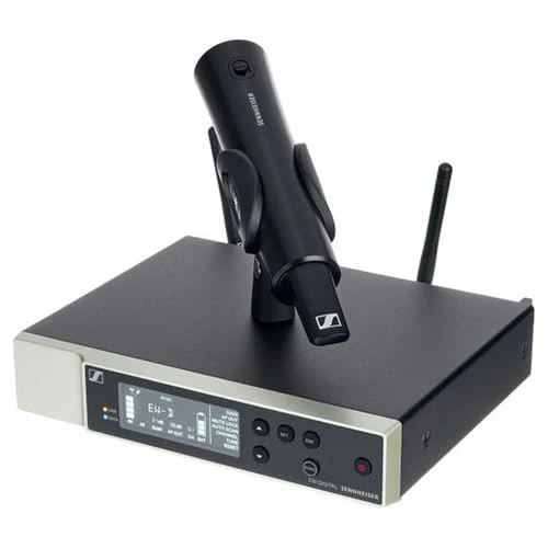 Sennheiser Wireless Handheld Base System Bundle with 4 AA Batteries & Cloth EW-D SKM-S (R4-9) Digital Wireless System with Handheld Transmitter, Receiver, Rack Kit & Accessories (552-608MHz) - Image 6