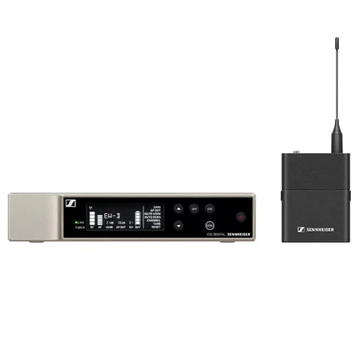 SENNHEISER Wireless Microphone System Bundle with 10ft Pig Hog Mic Cable, 4 AA Batteries & Polishing Cloth – SK Wireless Bodypack Base System, Q1-6 (470-526 MHz), 508740 - Image 9