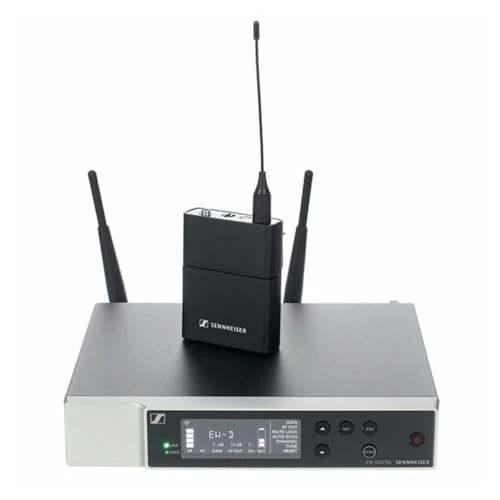 SENNHEISER Wireless Microphone System Bundle with 10ft Pig Hog Mic Cable, 4 AA Batteries & Polishing Cloth – SK Wireless Bodypack Base System, R1-6 (520-576MHz), 508741 - Image 6