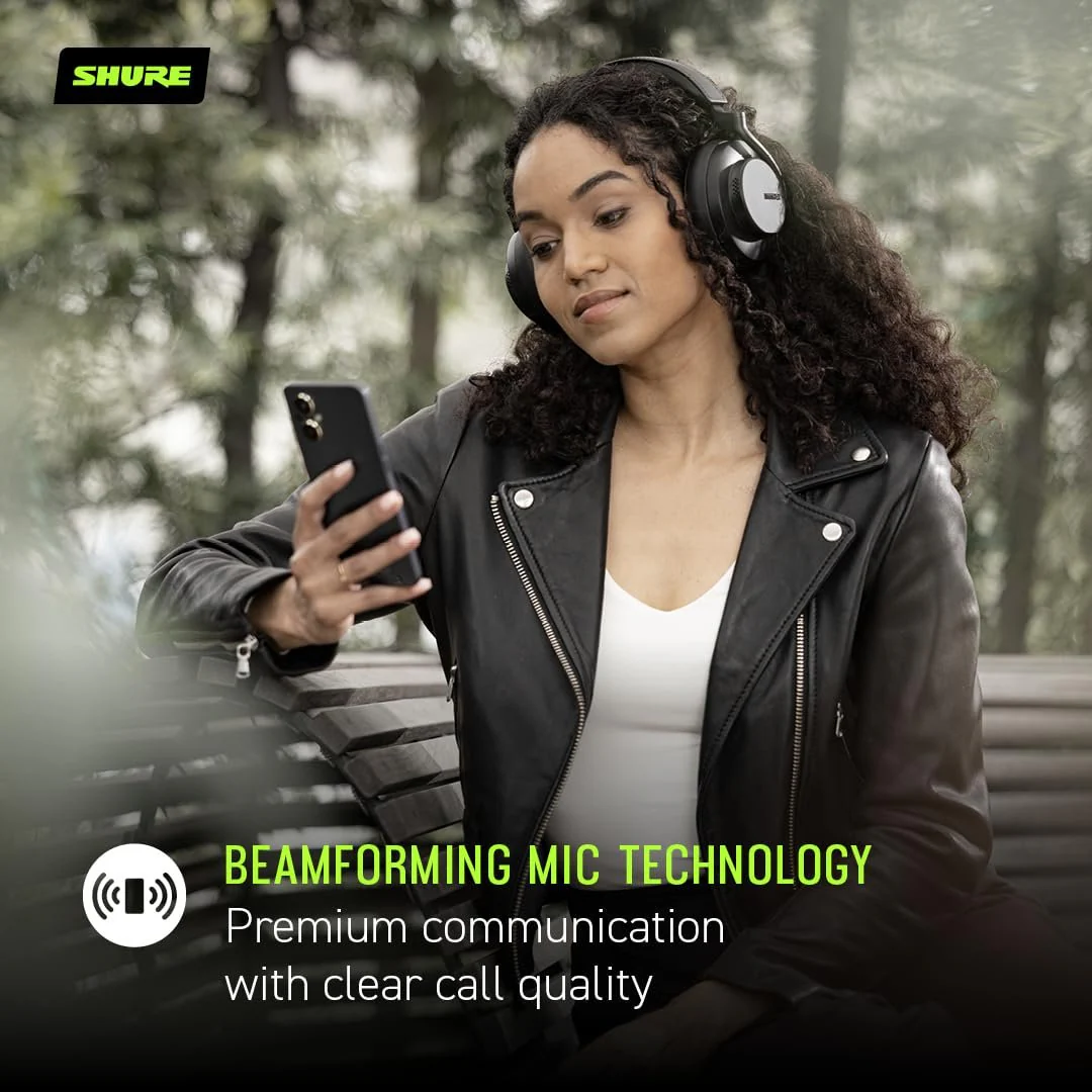 Shure AONIC 50 Gen 2 Wireless Noise Cancelling Headphones, Premium Studio Sound, Bluetooth 5, Customizable EQ, 45-Hour Battery, Over-Ear, Black - Image 9