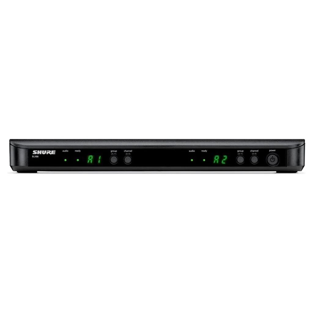 Shure BLX288/PG58 UHF Wireless Microphone System - Perfect for Church, Karaoke, Vocals - 14-Hour Battery Life, 300 ft Range | Includes (2) PG58 Handheld Vocal Mics, Dual Channel Receiver | H10 Band - Image 13