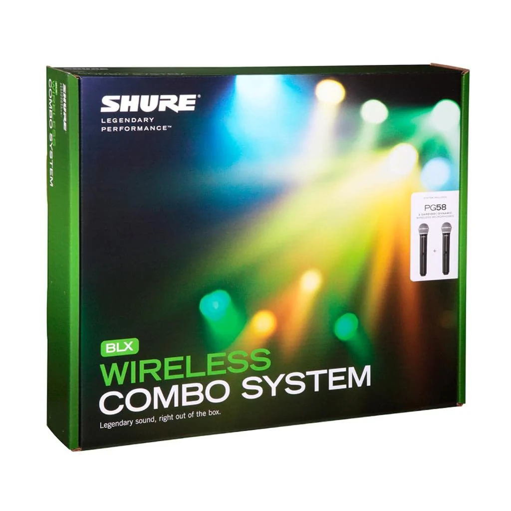 Shure BLX288/PG58 UHF Wireless Microphone System - Perfect for Church, Karaoke, Vocals - 14-Hour Battery Life, 300 ft Range | Includes (2) PG58 Handheld Vocal Mics, Dual Channel Receiver | J11 Band - Image 3