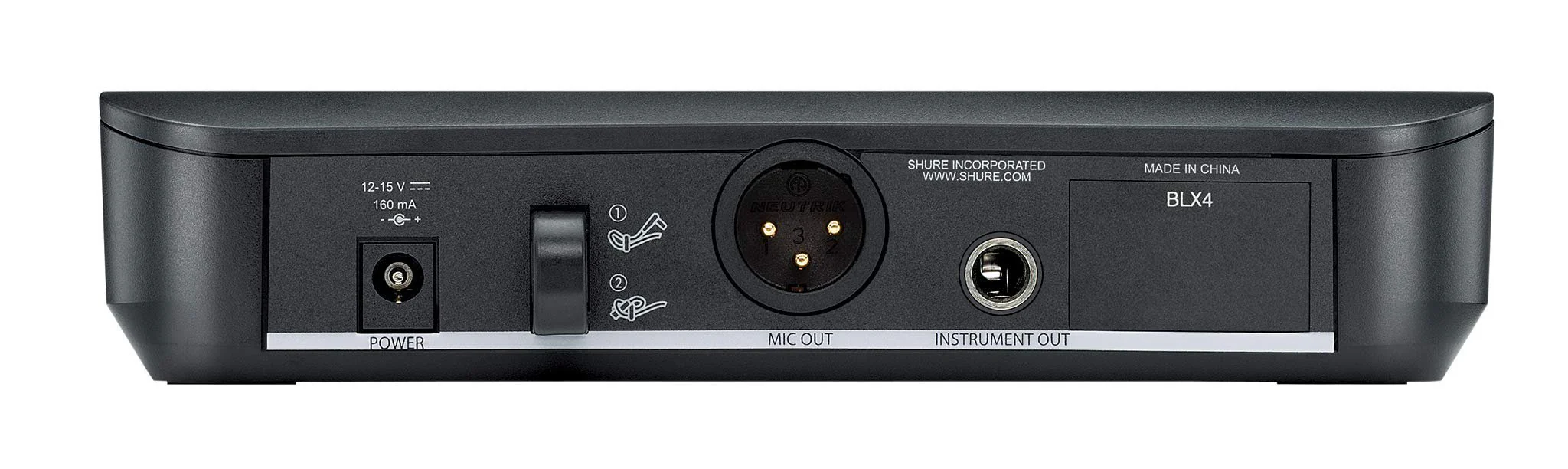 Shure BLX4 Single Channel Receiver - for use with BLX Wireless Systems, Transmitter Sold Separately | H11 Band (BLX4=-H11) - Image 2