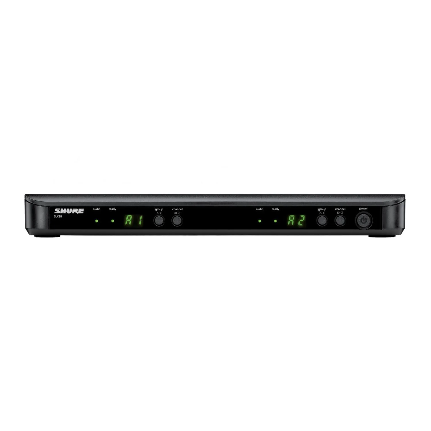 Shure BLX88 Dual Channel Receiver - for use with BLX Wireless Systems, Transmitters Sold Separately | H10 Band (BLX88=-H10)