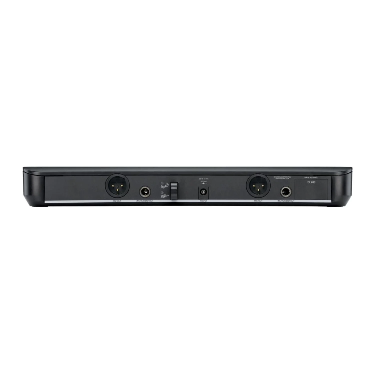 Shure BLX88 Dual Channel Receiver - for use with BLX Wireless Systems, Transmitters Sold Separately | H10 Band (BLX88=-H10) - Image 2