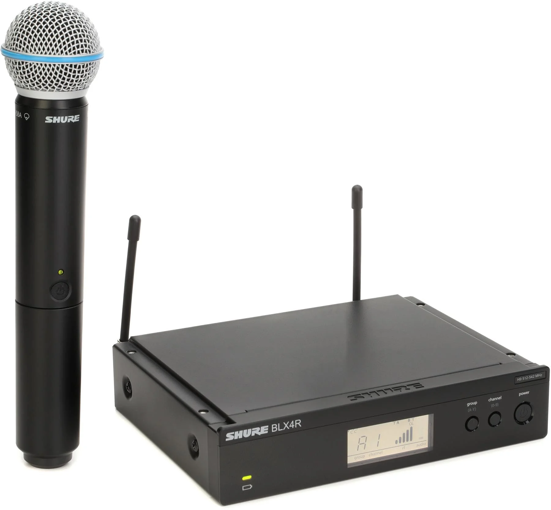Shure BLX24R/B58 Handheld Wireless System with BETA58A Vocal Microphone, Rack Mount, H9 - Image 3