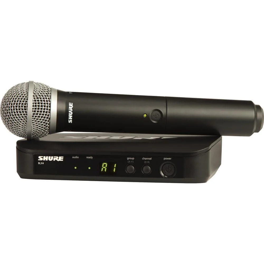 Shure BLX2/PG58 Handheld Wireless Transmitter with PG58 Vocal Mic Capsule - for use with BLX Wireless Microphone Systems (Receiver Sold Separately) | H9 Band - Image 9