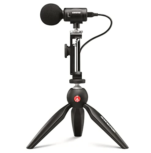 Shure MoveMic 88+ Wireless Microphone - Professional Audio Recorder for Film/Field Recording Interviews, Stereo Mic 4 Polar Patterns | Compatible with iOS/Android via Motiv App (MV88+W-Z7)