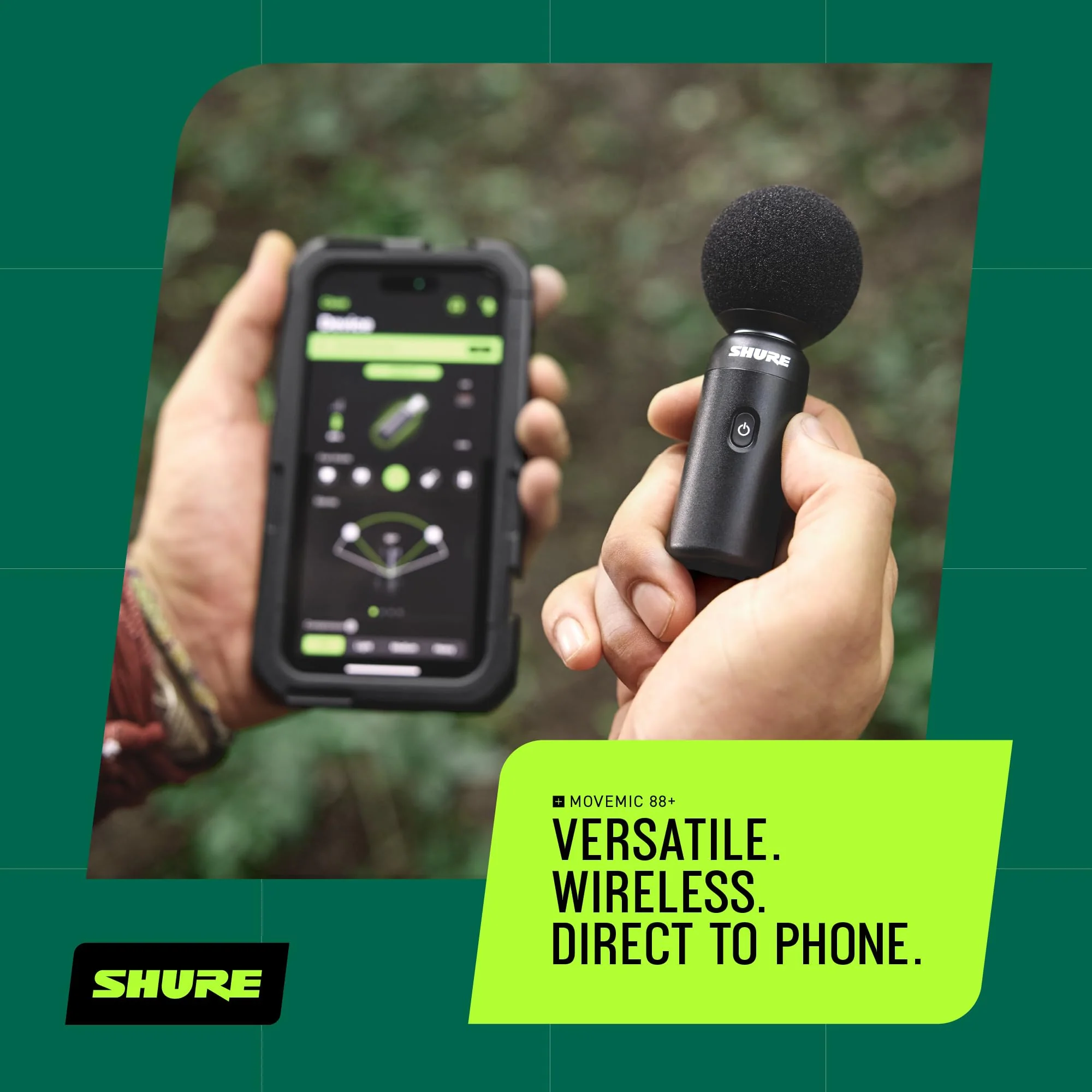 Shure MoveMic 88+ Wireless Microphone - Professional Audio Recorder for Film/Field Recording Interviews, Stereo Mic 4 Polar Patterns | Compatible with iOS/Android via Motiv App (MV88+W-Z7) - Image 32
