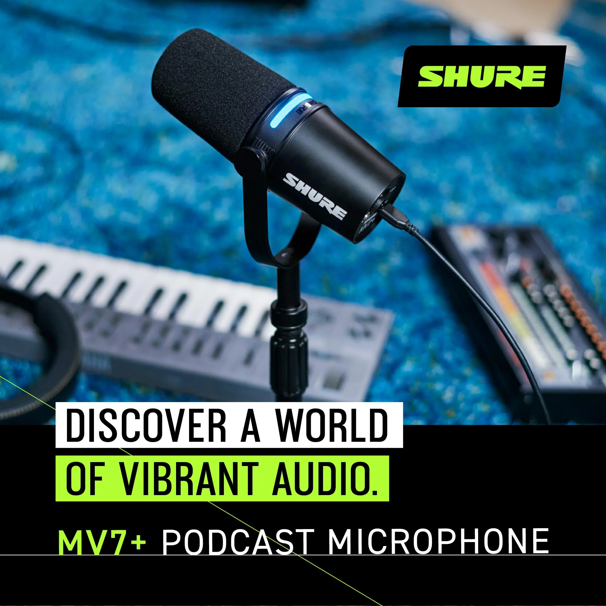 Shure MV7+ Podcast Microphone with Stand. Enhanced Audio - Image 15