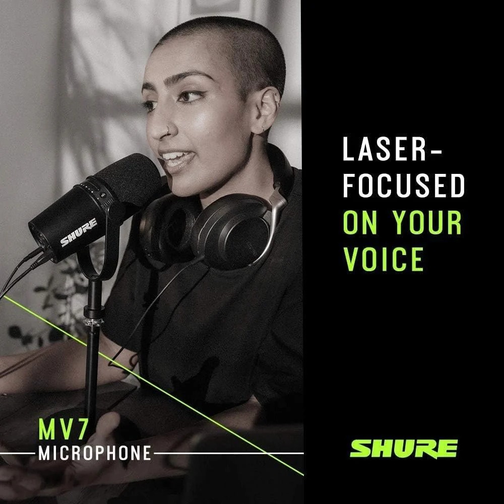 Shure MV7 USB Podcast Microphone - Silver - Image 24