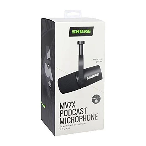 Shure MV7X XLR Podcast Microphone - Pro Quality Dynamic Mic for Podcasting & Vocal Recording, Voice-Isolating Technology, All Metal Construction, Mic Stand Compatible, Optimized Frequency - Black - Image 7