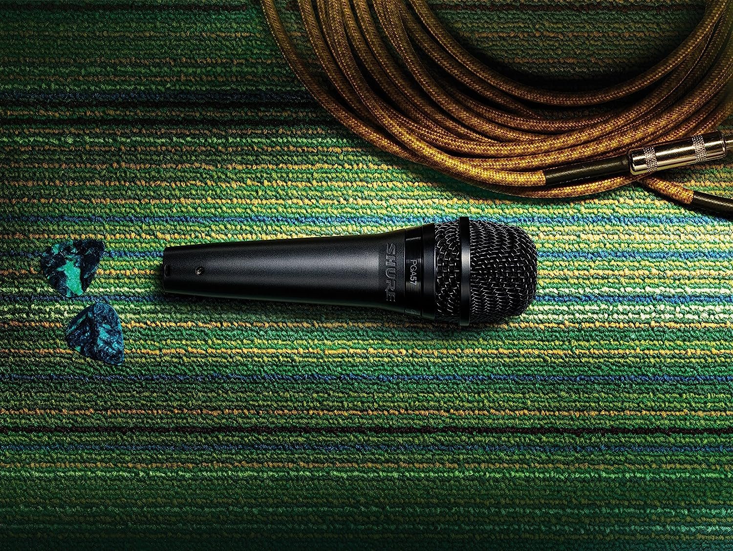 Shure PGA57 Dynamic Microphone - Professional Quality Instrument Mic with Cardioid Pick-up Pattern, 3-in XLR Connector, 15' XLR-to-XLR Cable, Stand Adapter and Zipper Pouch, (PGA57-XLR) - Image 4