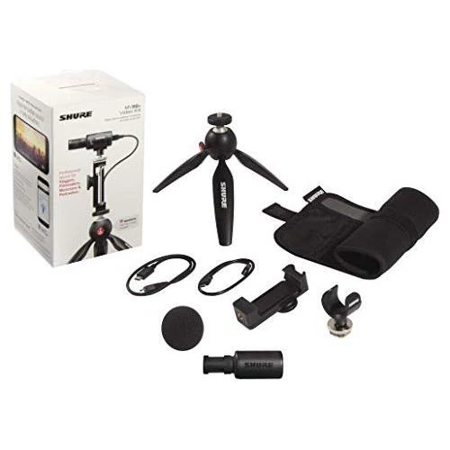 Shure Portable Videography Kit - Professional Recording Rig with MV88+ iPhone Mic, Manfrotto PIXI Tripod, Phone Clamp, Mount, AMV88-Fur Windjammer and SE215 PRO Sound Isolating Earbuds (MV88+SE215-CL) - Image 4