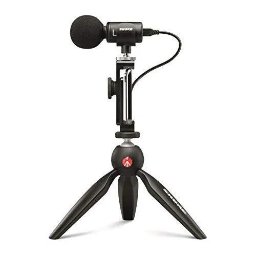Shure Portable Videography Kit - Professional Recording Rig with MV88+ iPhone Mic, Manfrotto PIXI Tripod, Phone Clamp, Mount, AMV88-Fur Windjammer and SE215 PRO Sound Isolating Earbuds (MV88+SE215-CL) - Image 6