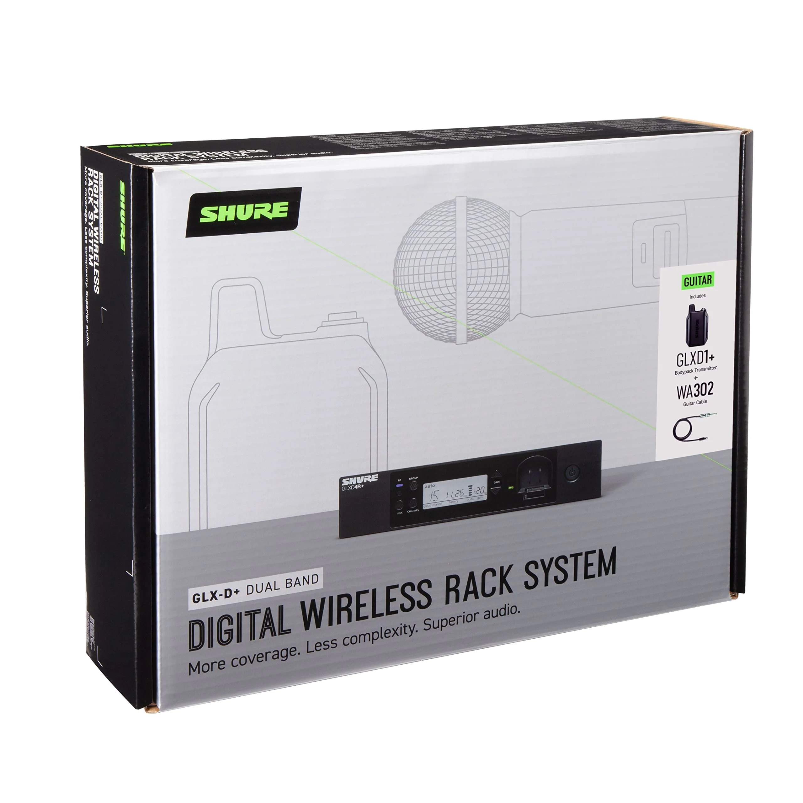 Shure Rechargeable Digital Wireless Guitar System with Receiver - Image 2