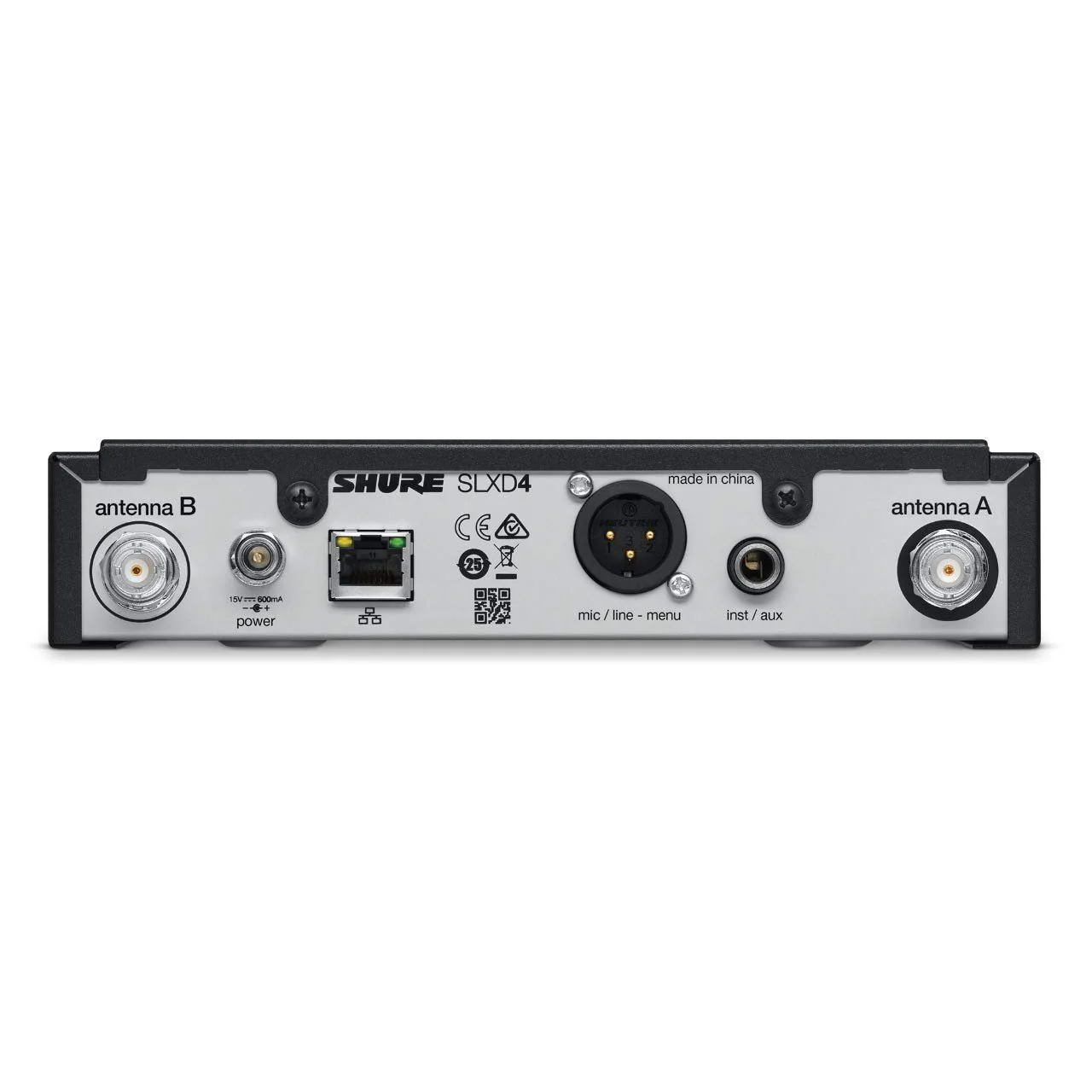 Shure SLXD4 Single Channel Receiver - for use with SLX-D Digital Wireless Microphone Systems, Transmitter Sold Separately | H55 Band (SLXD4=-H55) - Image 3