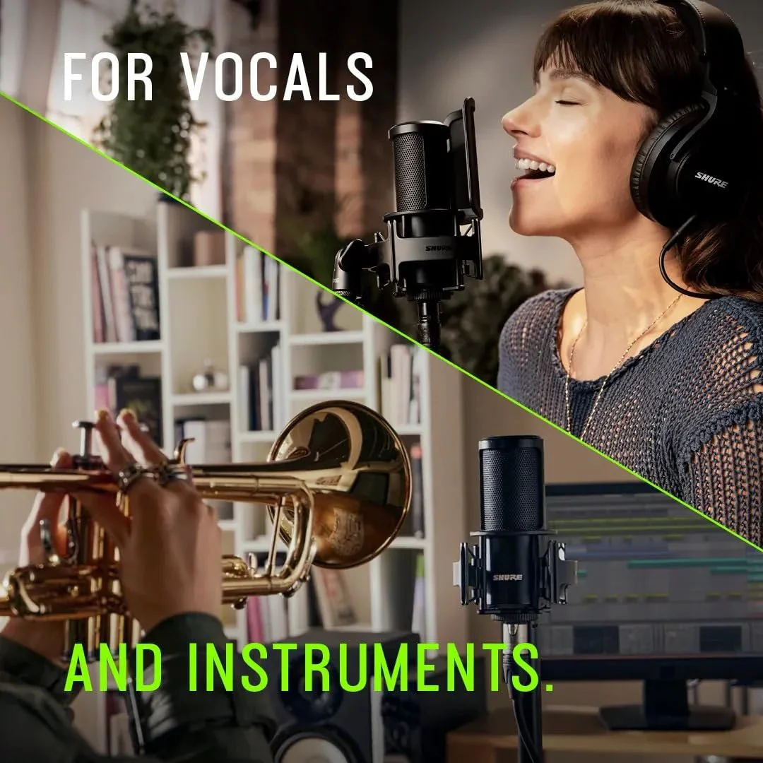 Shure SM4-K Studio Condenser Microphone – XLR Mic for Home Studio Recording, Vocals & Instruments with Mix-Ready Sound & All-Metal Construction, Black - Image 4