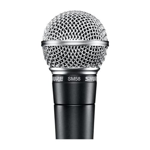 Shure SM58-LC Vocal Microphone with H&A Value Series XLR M to F Professional Microphone Cable - 10' - Image 2