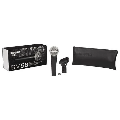 Shure SM58-LC Vocal Microphone with H&A Value Series XLR M to F Professional Microphone Cable - 10' - Image 4