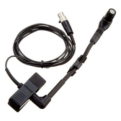 Shure WB98H/C Cardioid TQG Clip-on Gooseneck Microphone, Clamps onto Bell of Wind Instrument or Rim of Percussion Instruments - Black (Wireless Bodypack Transmitter Sold Separately) - Image 2