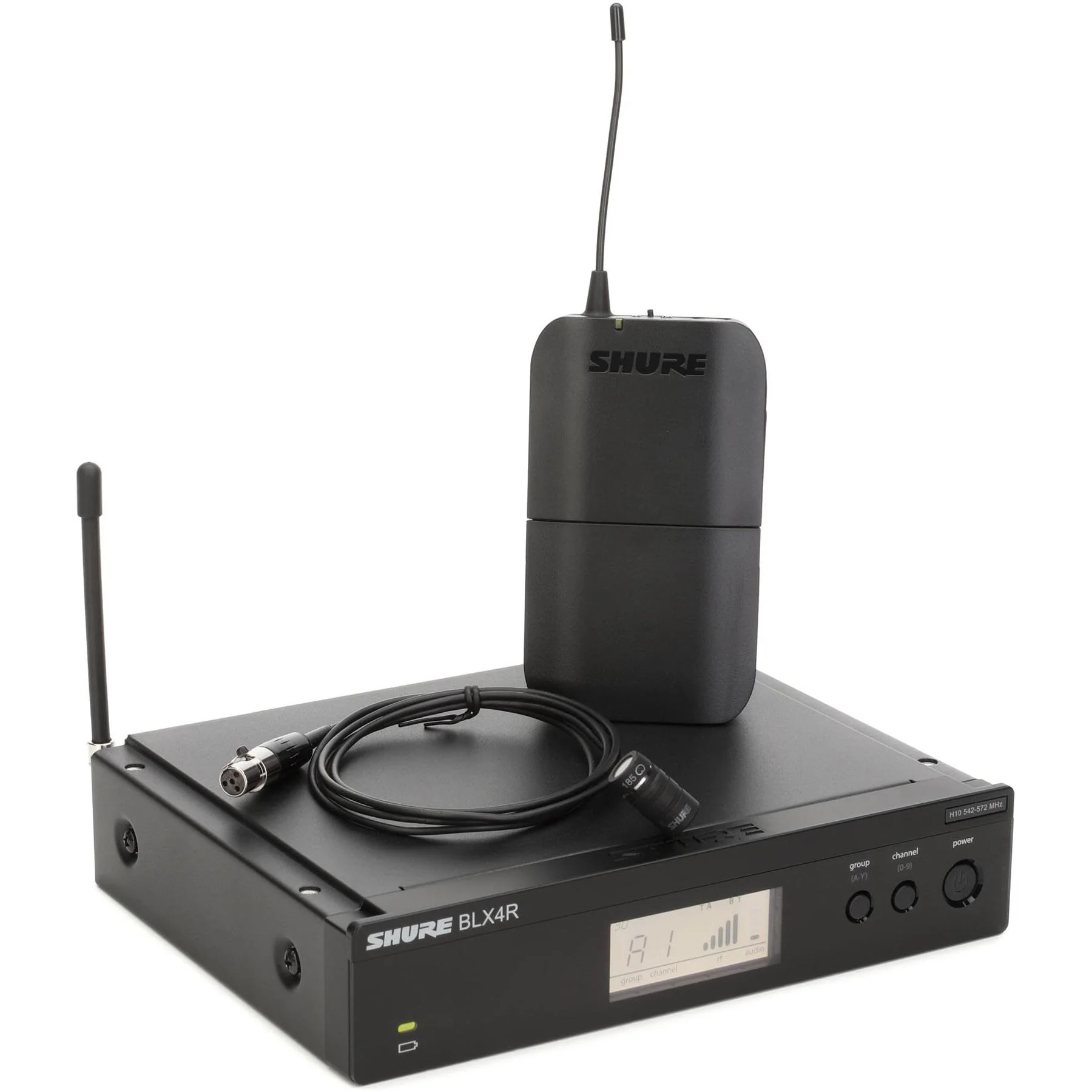 Shure BLX14R/W85 UHF Wireless Microphone System - Perfect for Interviews, Presenting, Theater - 14-Hour Battery Life, 300 ft Range | WL185 Lavalier Mic, Single Channel Rack Mount Receiver | H9 Band - Image 4