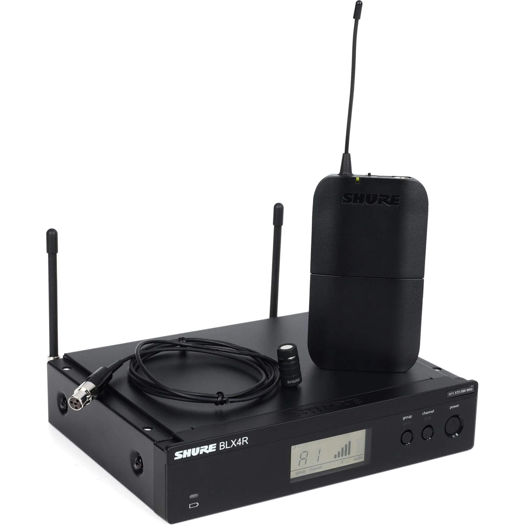 Shure BLX14R/W85 UHF Wireless Microphone System - Perfect for Interviews, Presenting, Theater - 14-Hour Battery Life, 300 ft Range | WL185 Lavalier Mic, Single Channel Rack Mount Receiver | H9 Band - Image 5