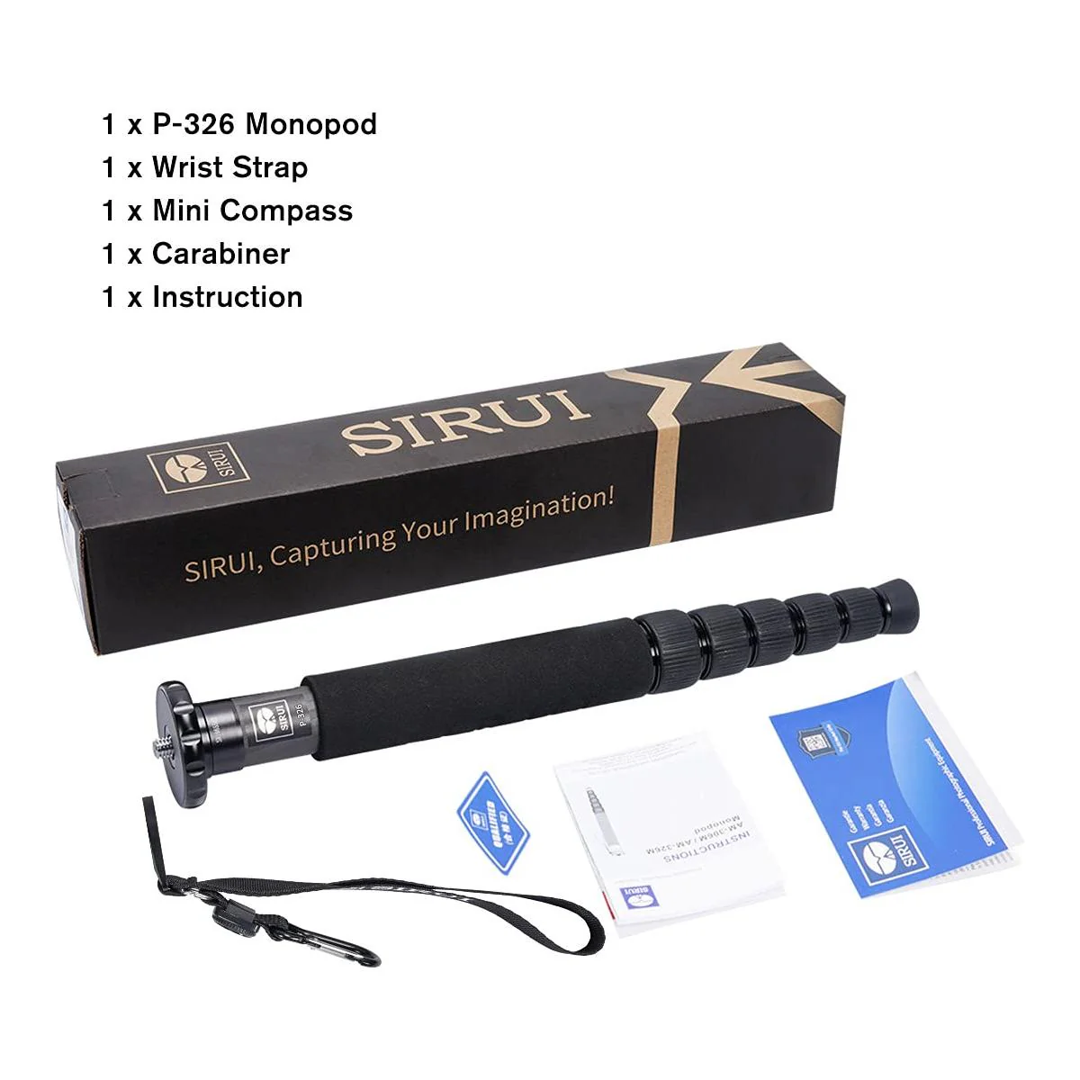 SIRUI P-326 6 Section Carbon Fiber Monopod - Image 8