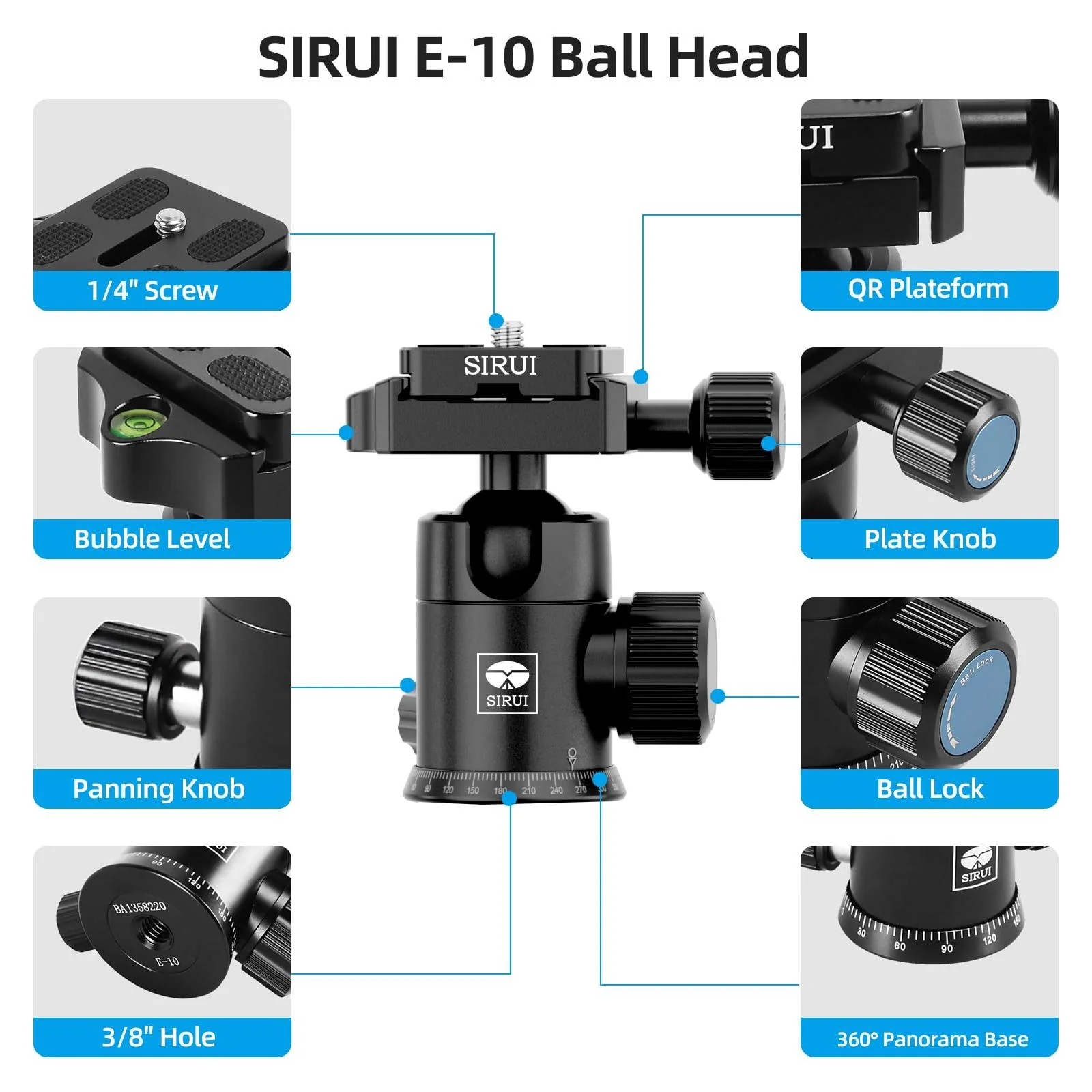 SIRUI Professional Traveler Video Camera Tripod-Carbon Fiber Travel Video Tripod with Fluid Video Head - Image 25