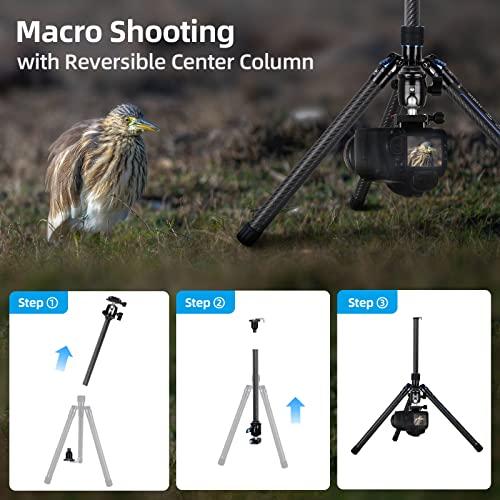 SIRUI Professional Traveler Video Camera Tripod-Carbon Fiber Travel Video Tripod with Fluid Video Head - Image 5