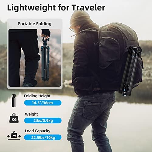 SIRUI Professional Traveler Video Camera Tripod-Carbon Fiber Travel Video Tripod with Fluid Video Head - Image 8