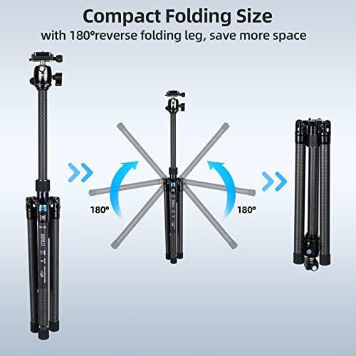 SIRUI Professional Traveler Video Camera Tripod-Carbon Fiber Travel Video Tripod with Fluid Video Head - Image 9