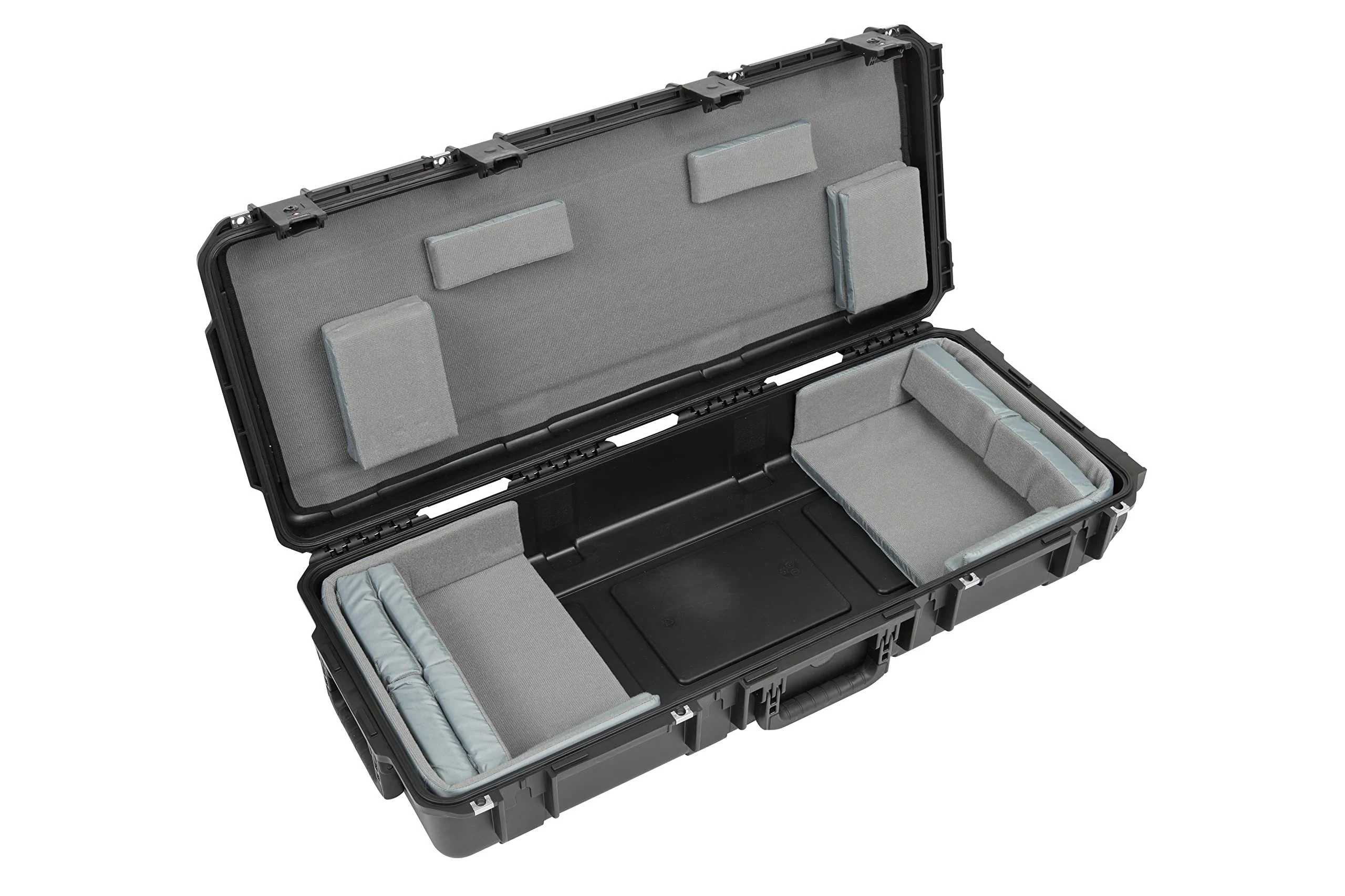 SKB Cases 3i-3614-TKBD iSeries 49-Note Keyboard Case, Waterproof Injection Molded Shell, 14 Total Hook-and-loop Pads in 4 Different Sizes, Pull Handle and Wheels for Easy Towing - Image 3