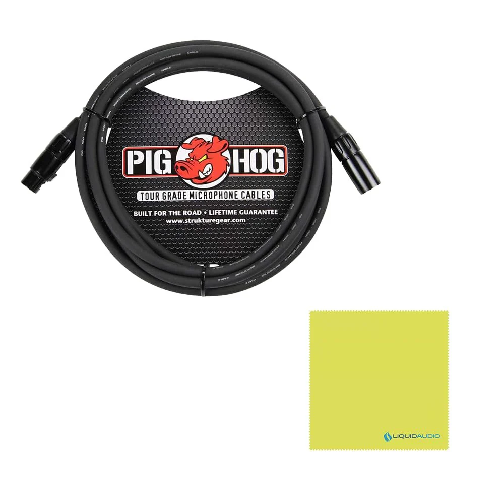 Solomon LoFReQ Sub Microphone Bundle with 10ft Pig Hog Microphone Cable & Polishing Cloth – White, Tolex Kick Drum Mic with Built-in Mount, Bidirectional Pattern & XLR Output - Image 6
