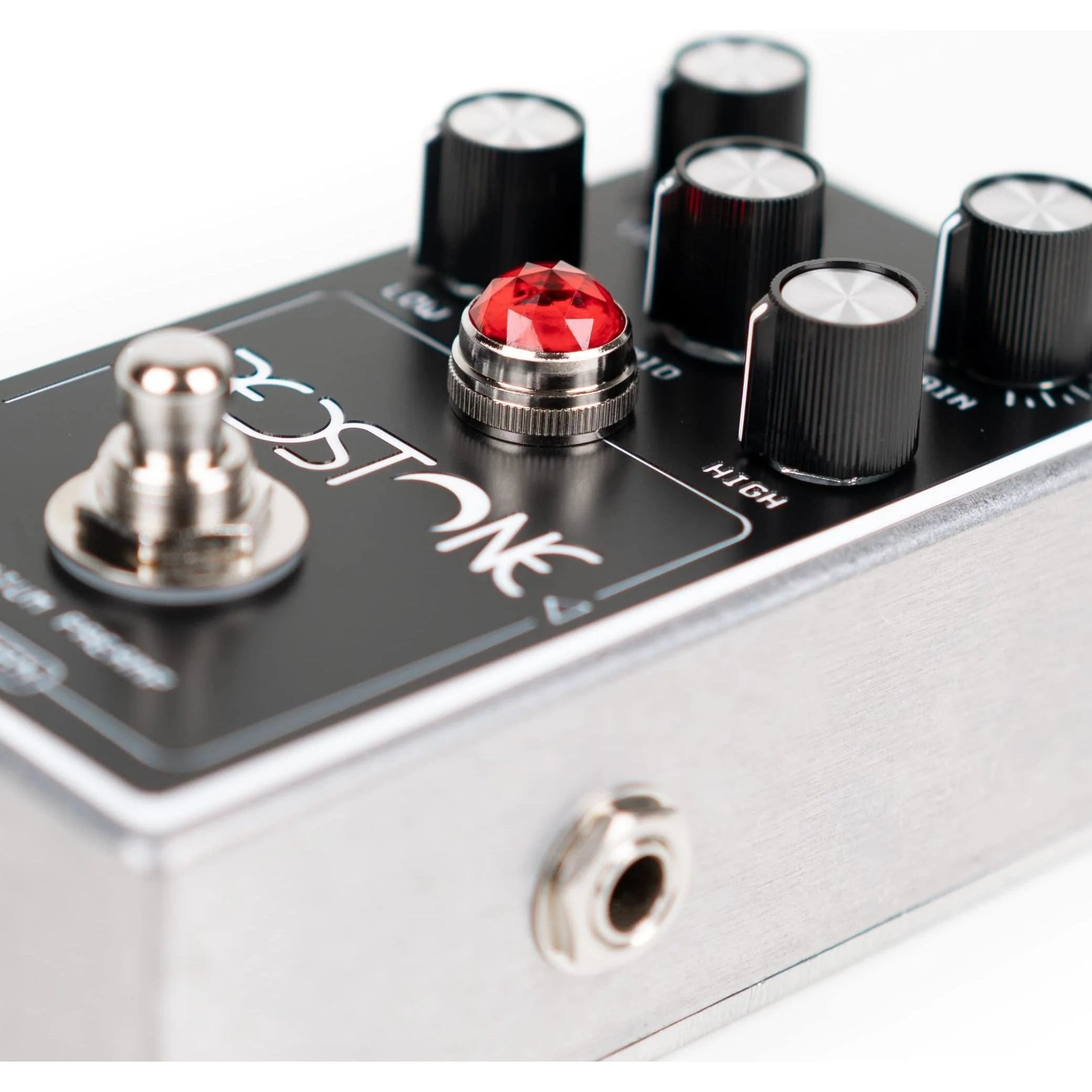 Spaceman Redstone: Germanium Preamp Guitar Effects Pedal - Silver Standard Edition with Volume, Gain and 3-Band Tone Stack Controls - Image 8
