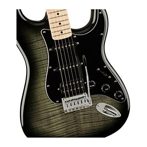 Squier Affinity Series Stratocaster FMT Electric Guitar, Black Burst, Maple Fingerboard - Image 3