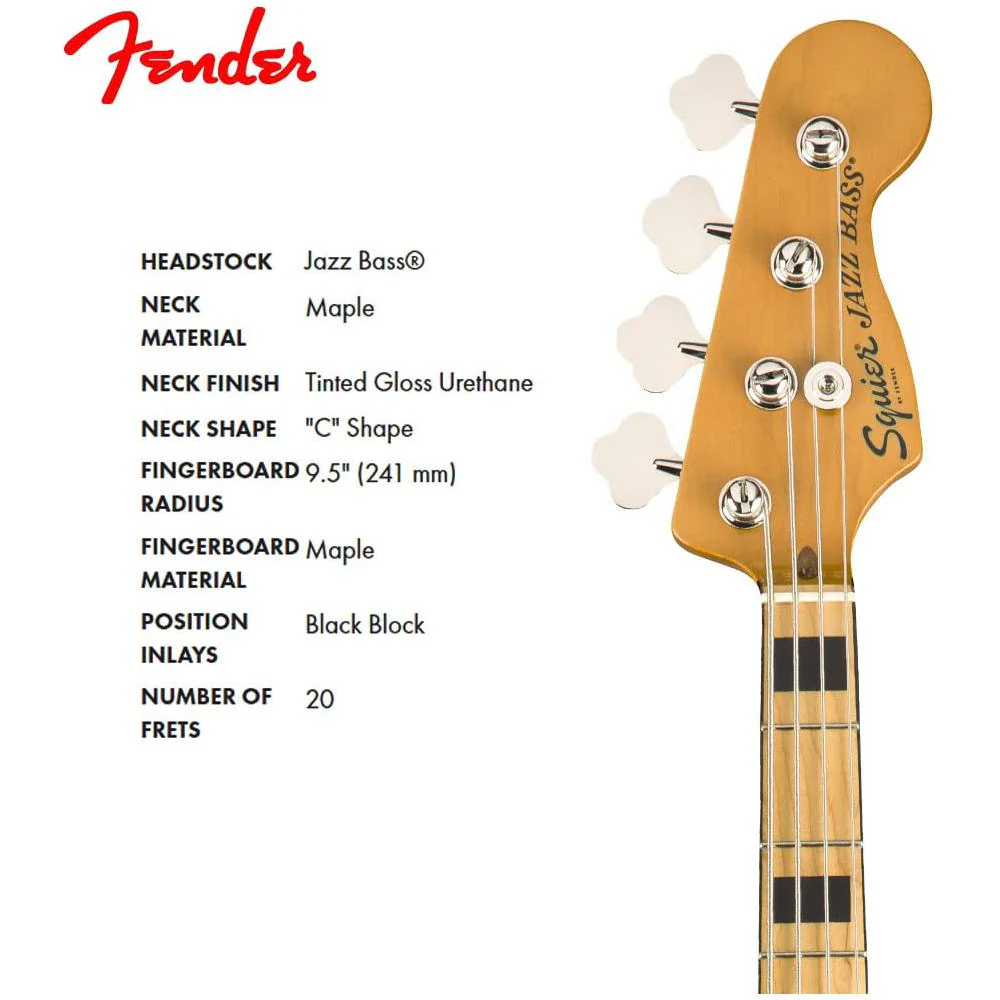 Squier by Fender Classic Vibe 70's Jazz Bass Guitar - Image 30