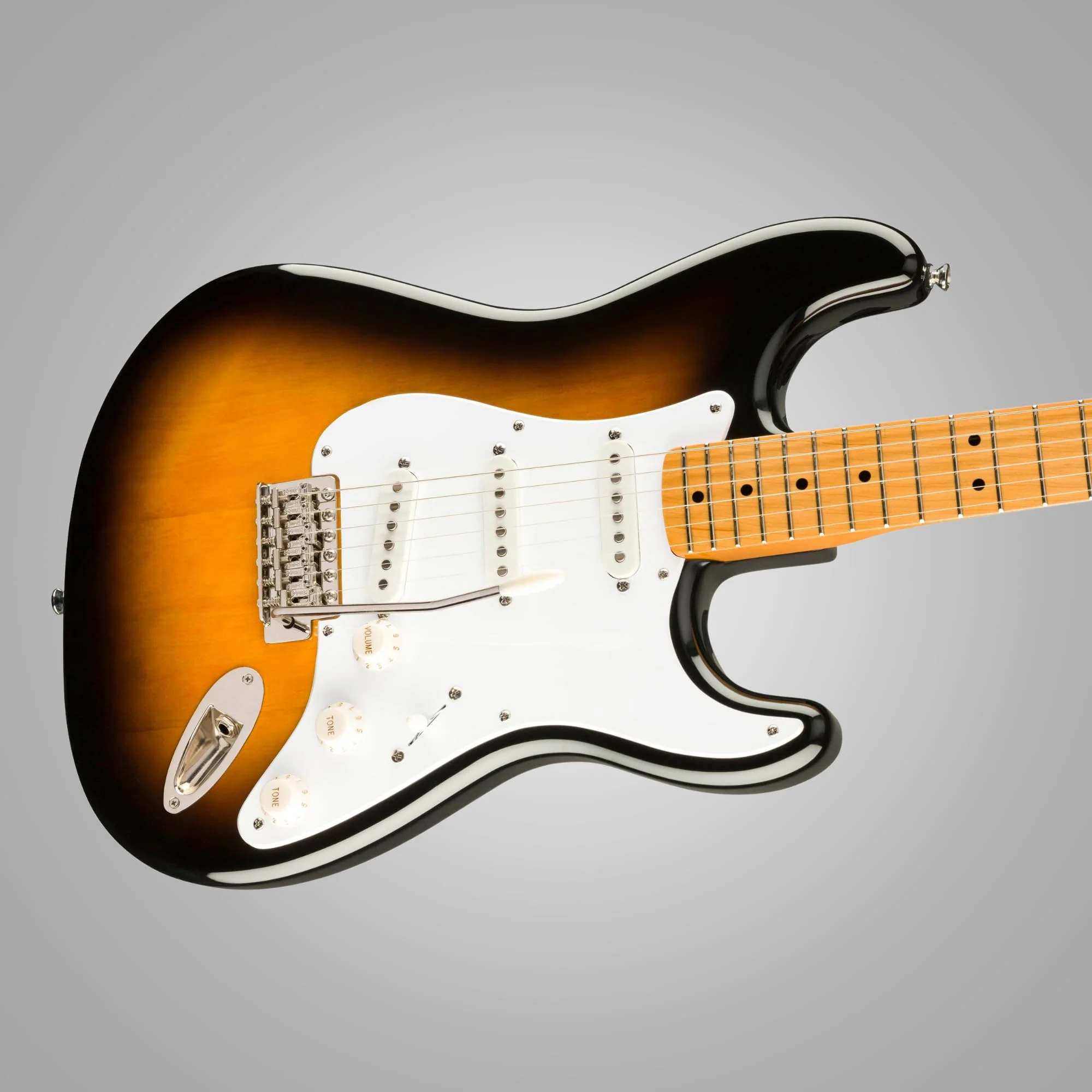 Squier Classic Vibe '50s Stratocaster, Maple Fingerboard, 2-Color Sunburst - 0374005500 Bundle w/ 12-Pack Guitar Pick and Liquid Audio Polishing Cloth - Image 3