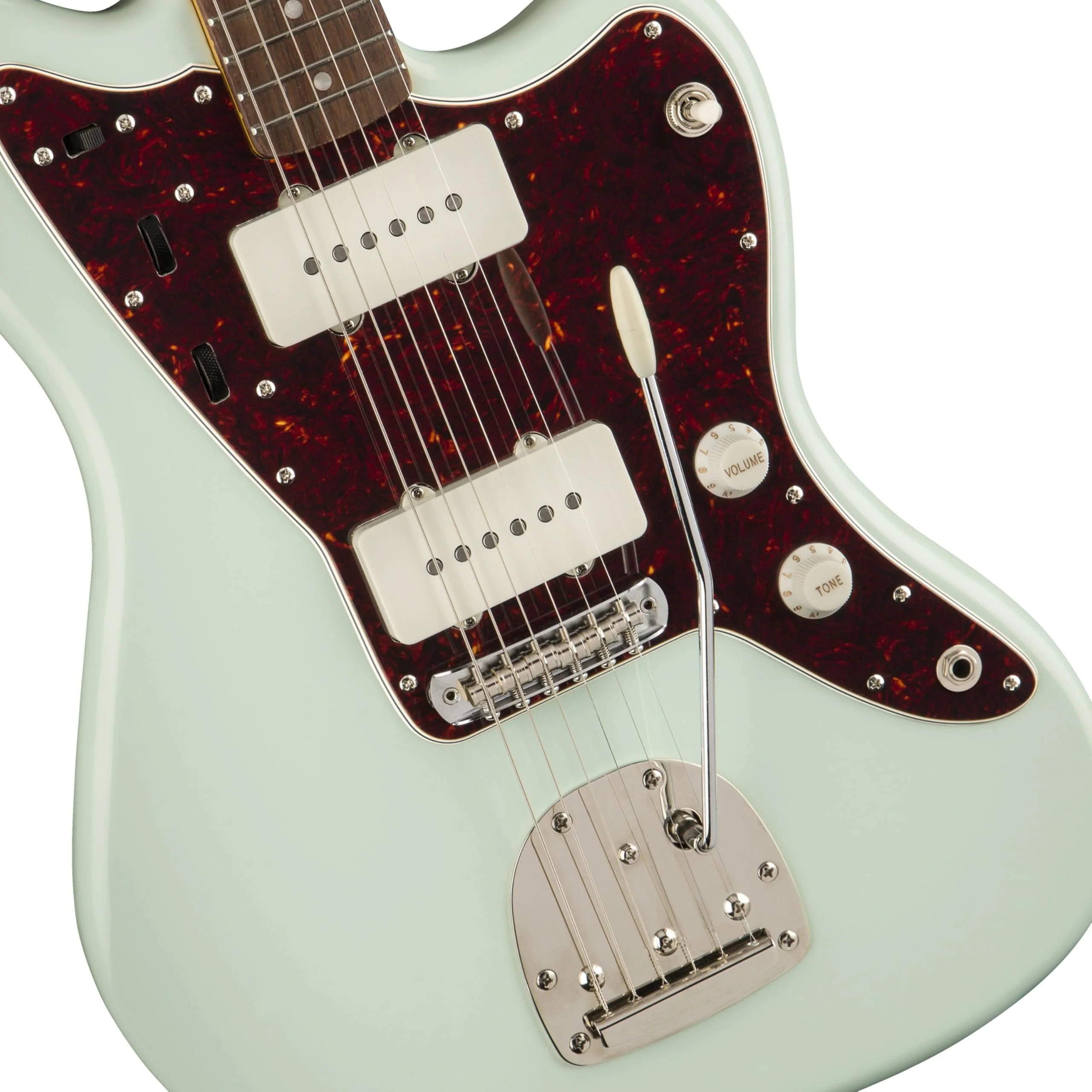 Squier Classic Vibe '60s Jazzmaster Electric Guitar Sonic Blue Bundle with 12x Guitar Picks & Polishing Cloth – Laurel Fingerboard, Vintage-Style Tremolo, Alnico Single-Coil Pickups - Image 3