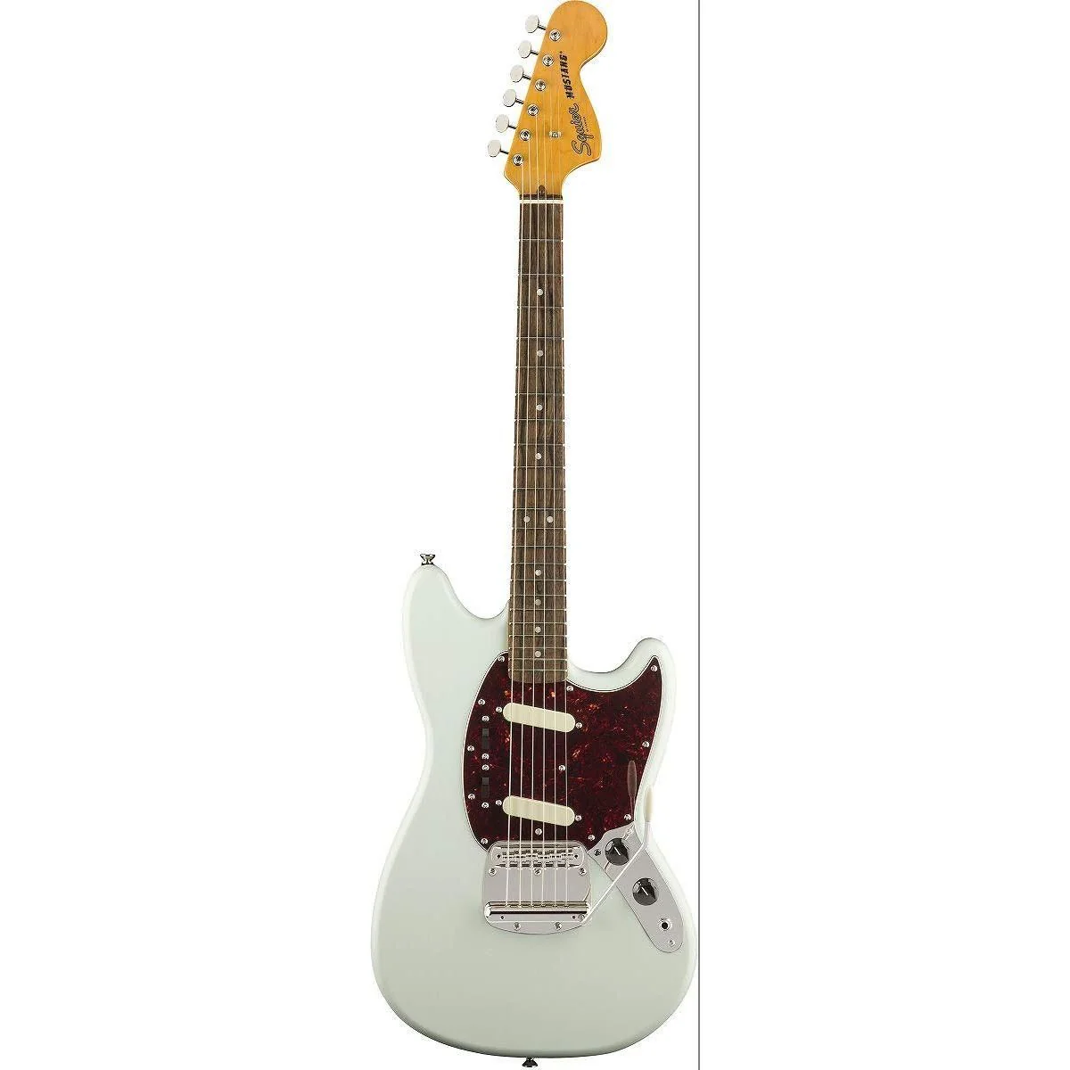 Squier Classic Vibe 60s Mustang Electric Guitar, with 2-Year Warranty, Sonic Blue, Laurel Fingerboard - Image 2