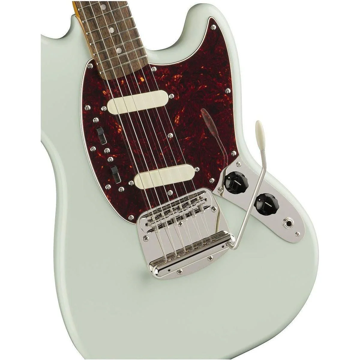 Squier Classic Vibe 60s Mustang Electric Guitar, with 2-Year Warranty, Sonic Blue, Laurel Fingerboard - Image 4
