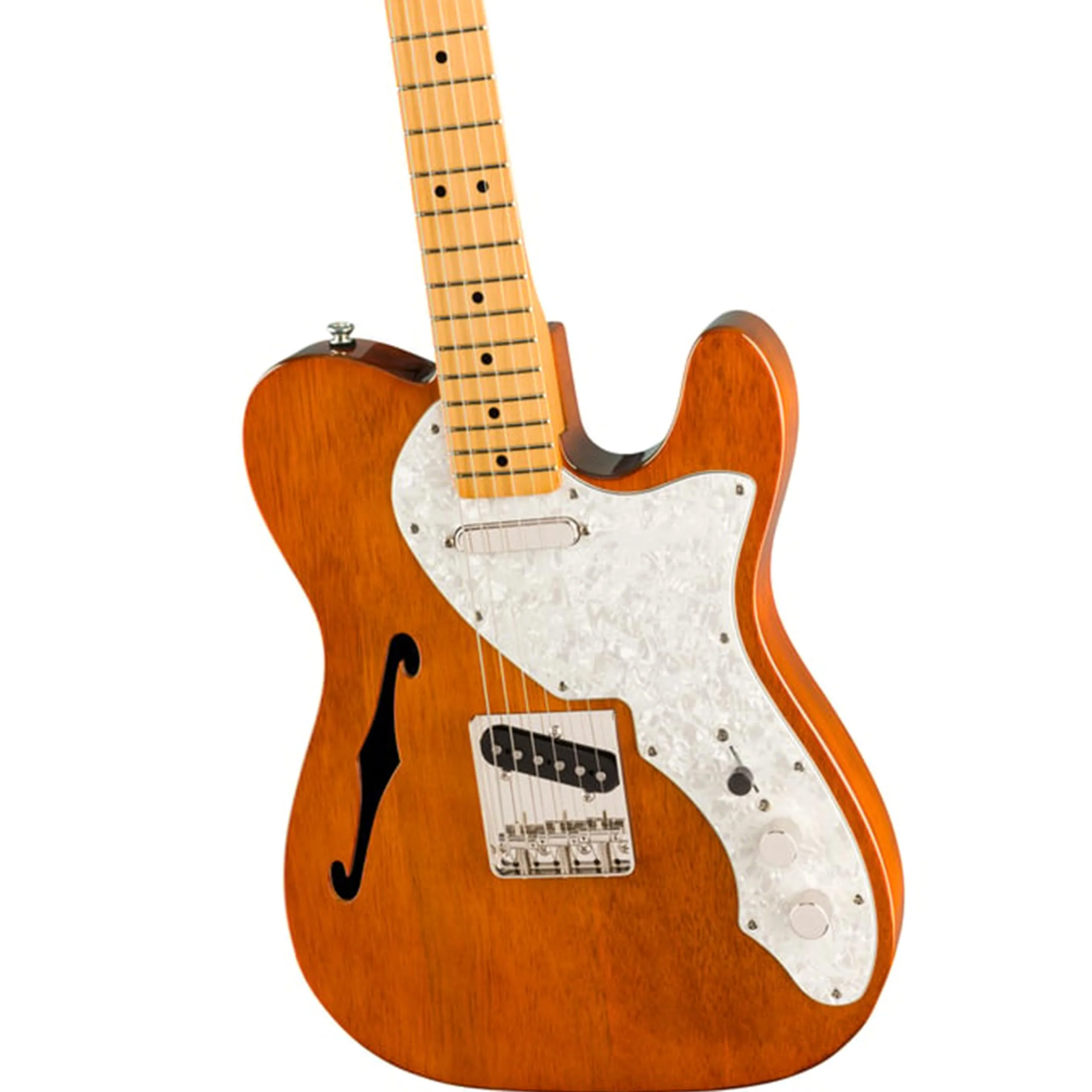 Squier Classic Vibe '60s Telecaster Thinline®, Maple Fingerboard, Natural - 0374067521 Bundle w/ 12-Pack Guitar Pick and Liquid Audio Polishing Cloth - Image 3