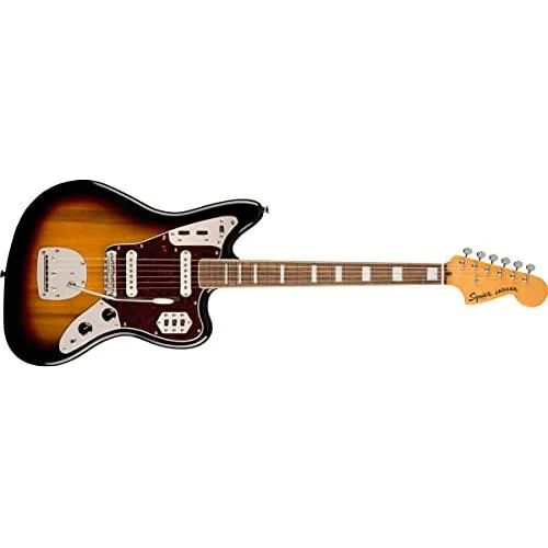 Squier Classic Vibe 70s Jaguar Electric Guitar, with 2-Year Warranty, 3-Color Sunburst, Laurel Fingerboard - Image 2
