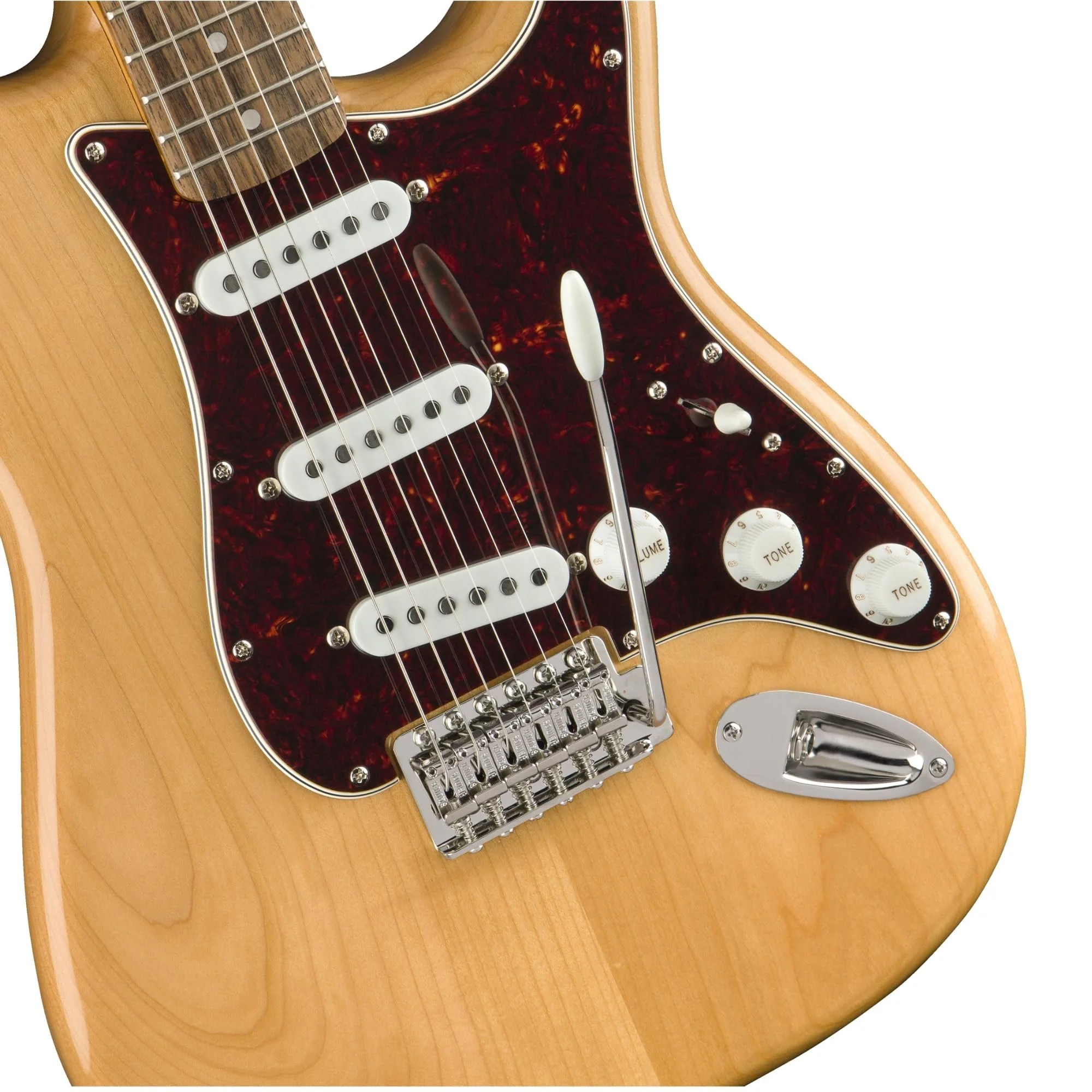 Squier Classic Vibe '70s Stratocaster, Indian Laurel Fingerboard, Natural - 0374020521 Bundle w/ 12-Pack Guitar Pick and Liquid Audio Polishing Cloth - Image 6